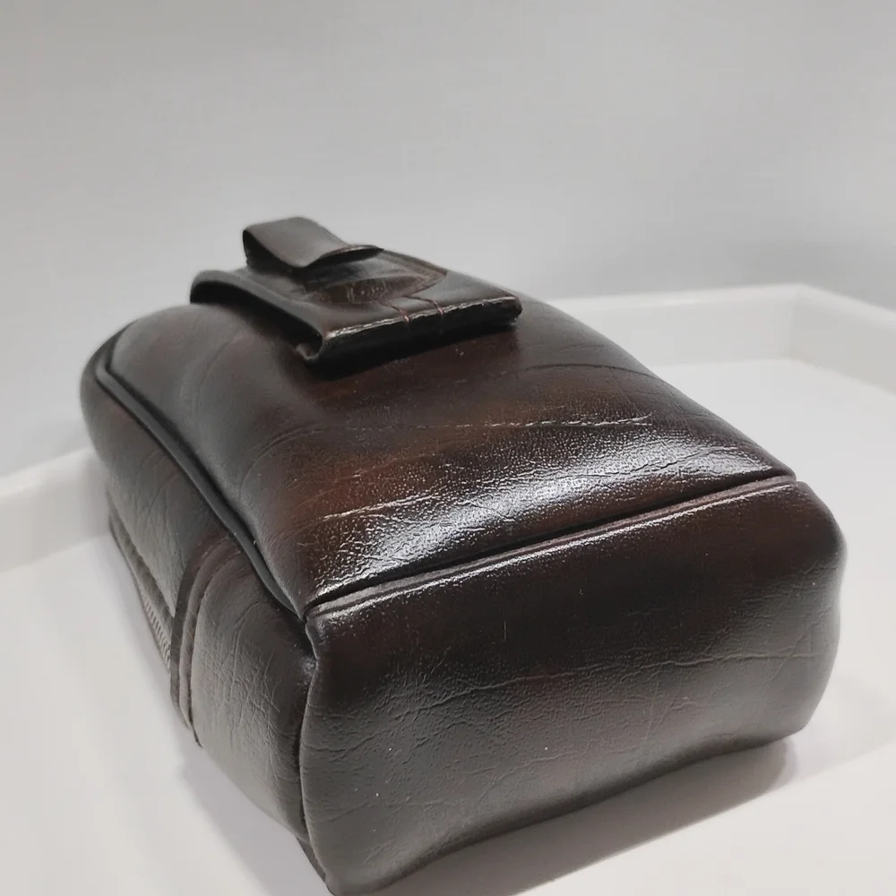Vtg Wo/Men's Leather Belt Pouch Clip-on Waist Bag Soft 100% Cashmere Inside Nice